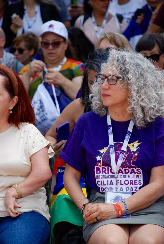 Membres de la Brigade internationaliste féministe Cilia Flores, le 7 mars à La Guaira